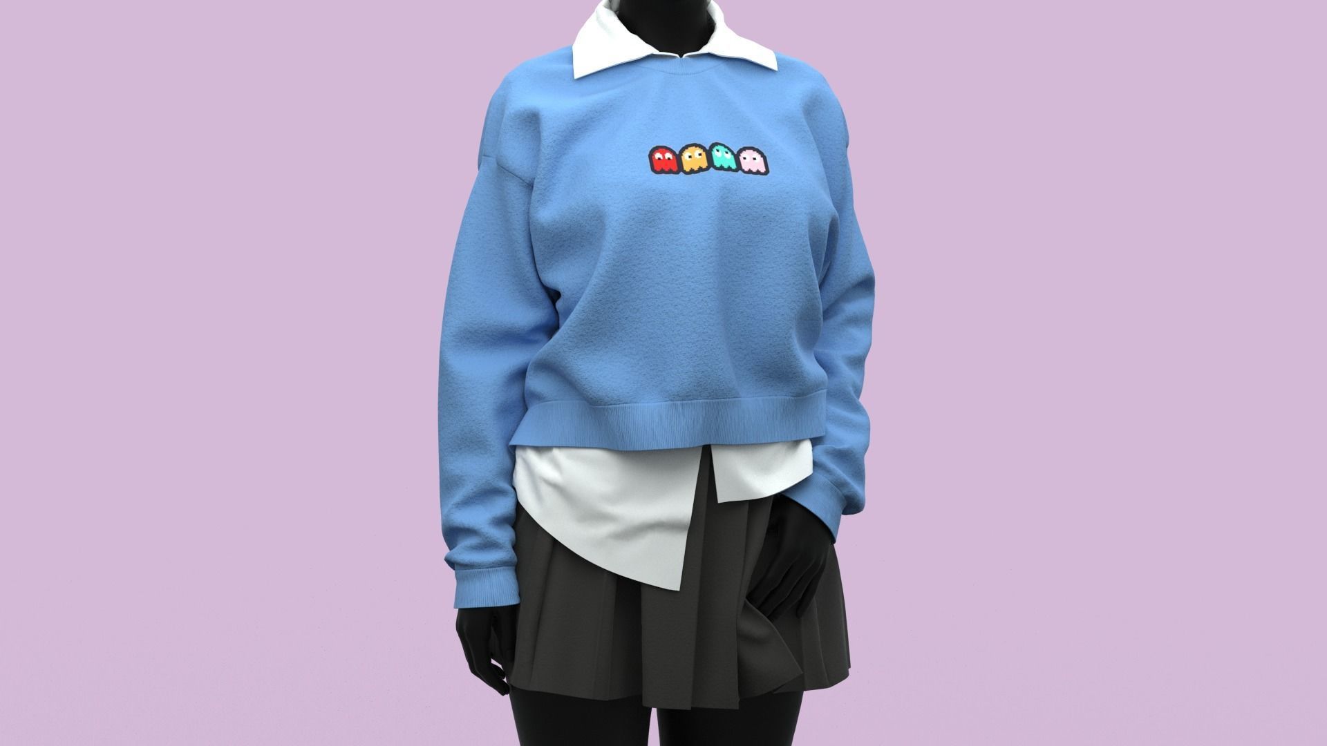  Realistic 3D Models Of School Uniforms   3D model_8
