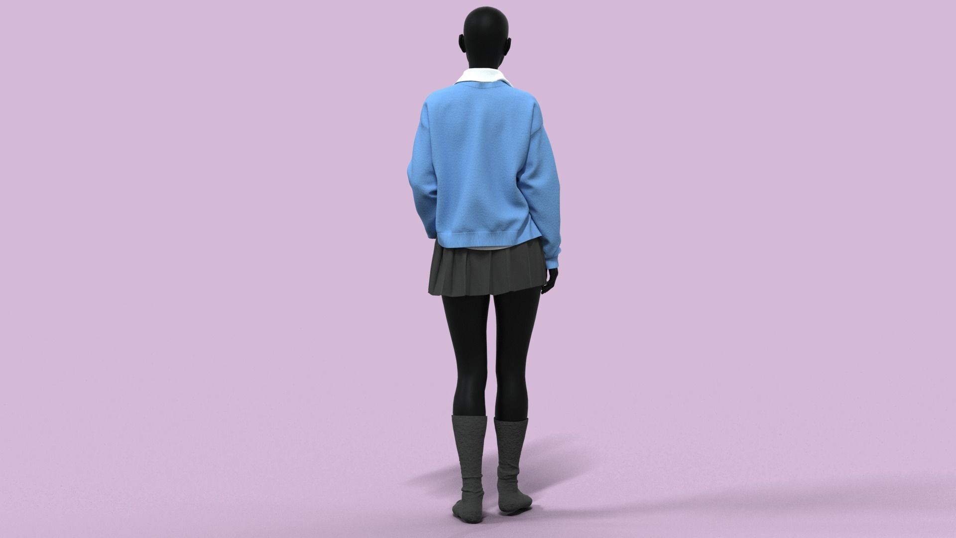  Realistic 3D Models Of School Uniforms   3D model_6