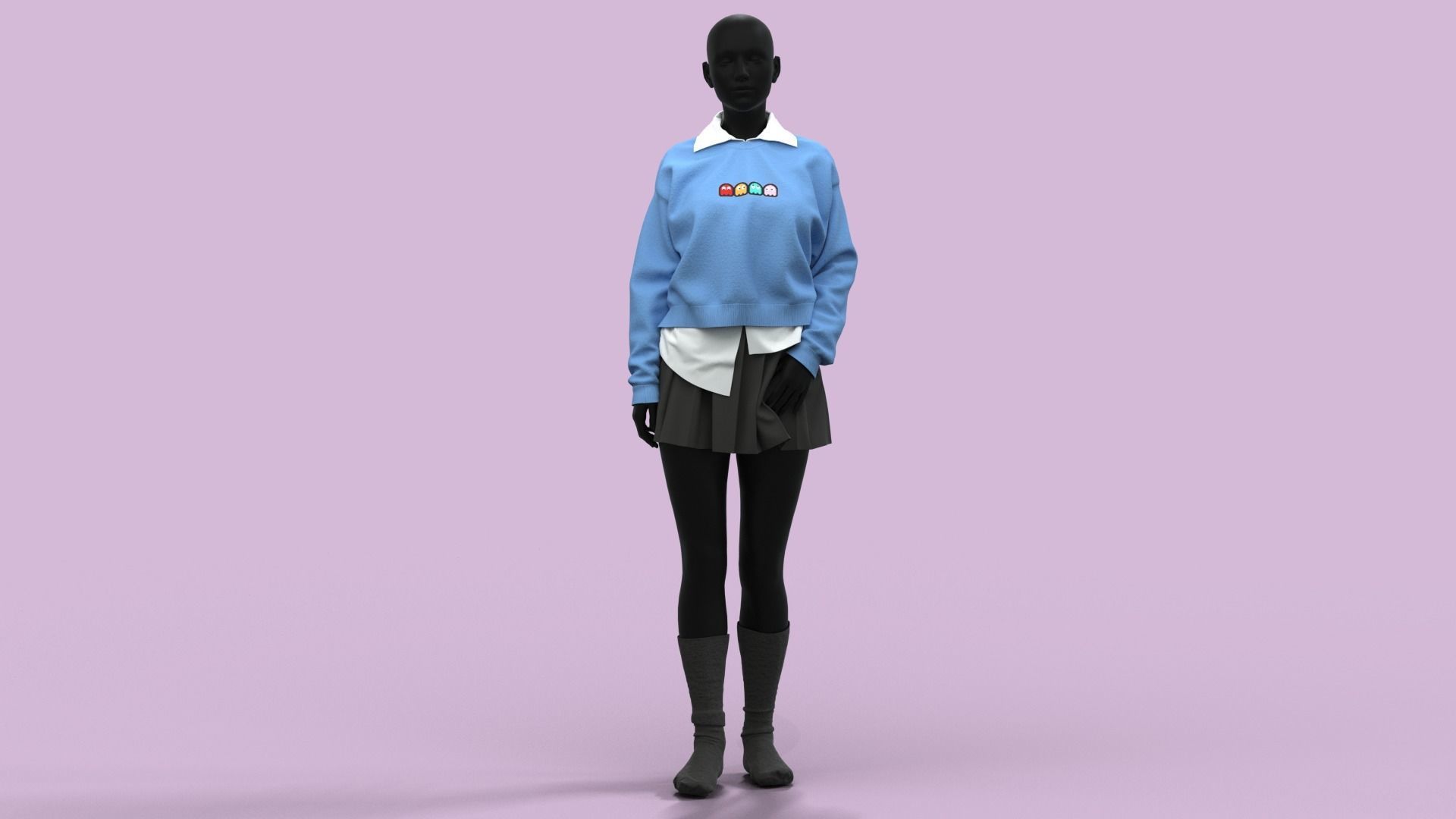  Realistic 3D Models Of School Uniforms   3D model_5