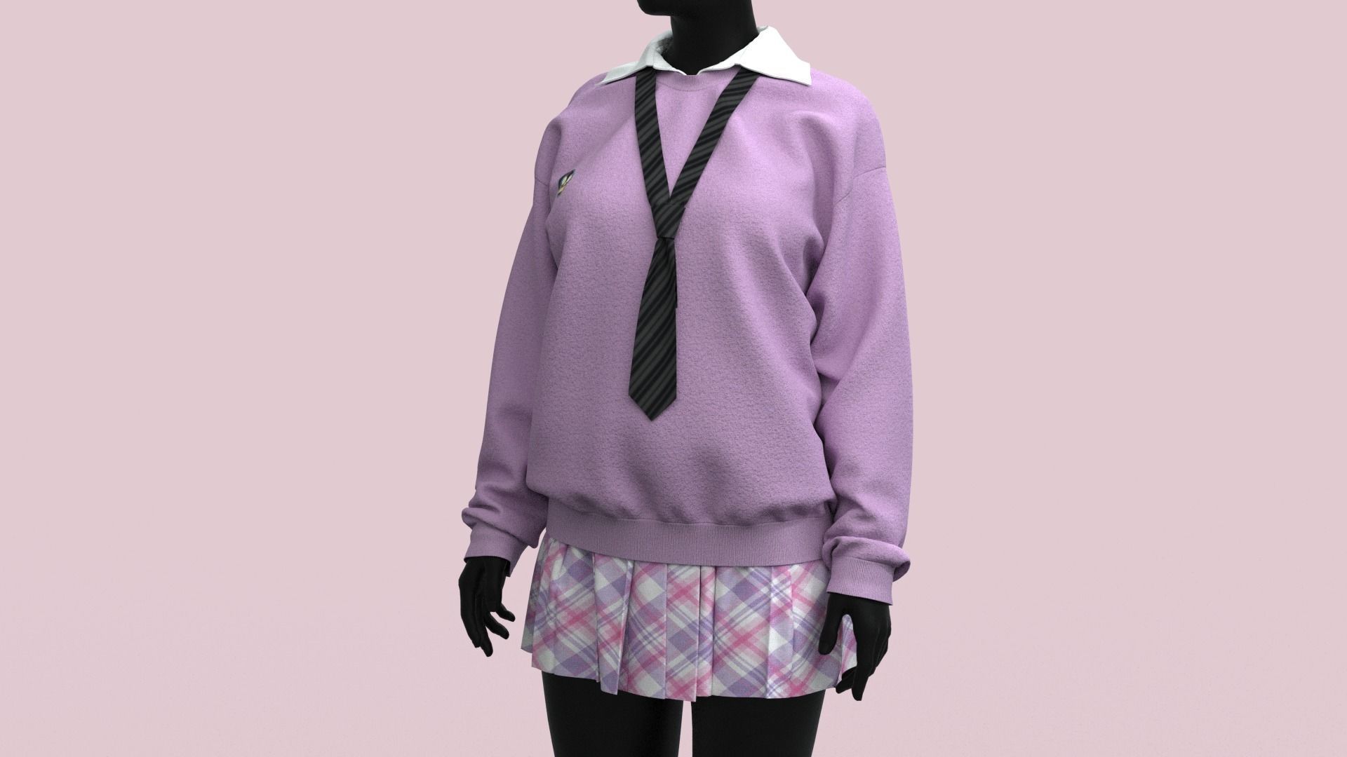  Realistic 3D Models Of School Uniforms   3D model_13