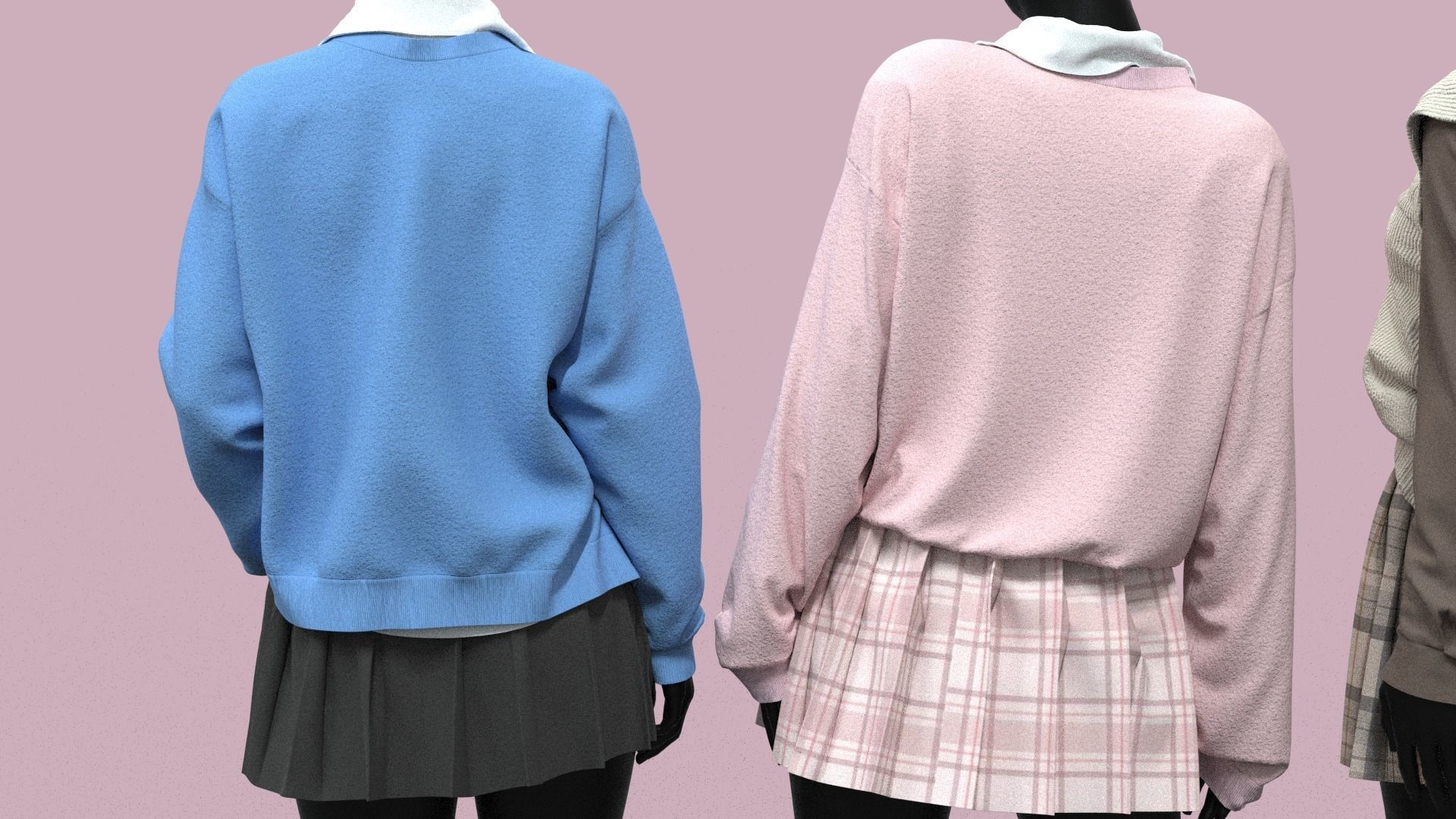  Realistic 3D Models Of School Uniforms   3D model_3