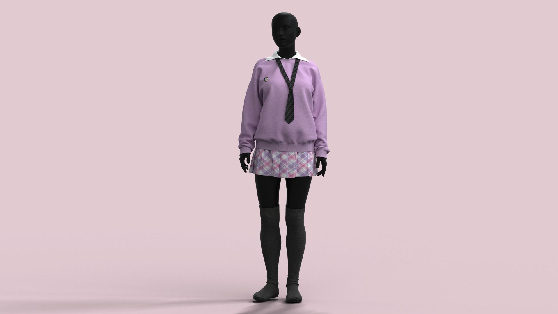  Realistic 3D Models Of School Uniforms   3D model_10