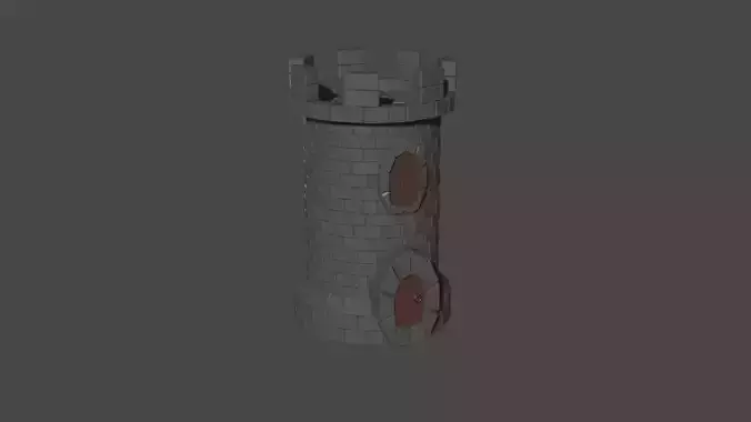 Medieval tower Low poly