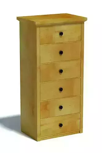 Modern Wood Dresser  Six Drawers