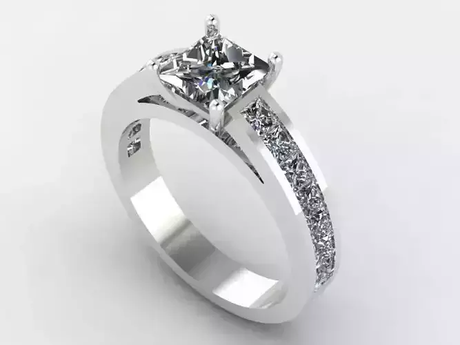 Rings princess cut diamond engagement ring