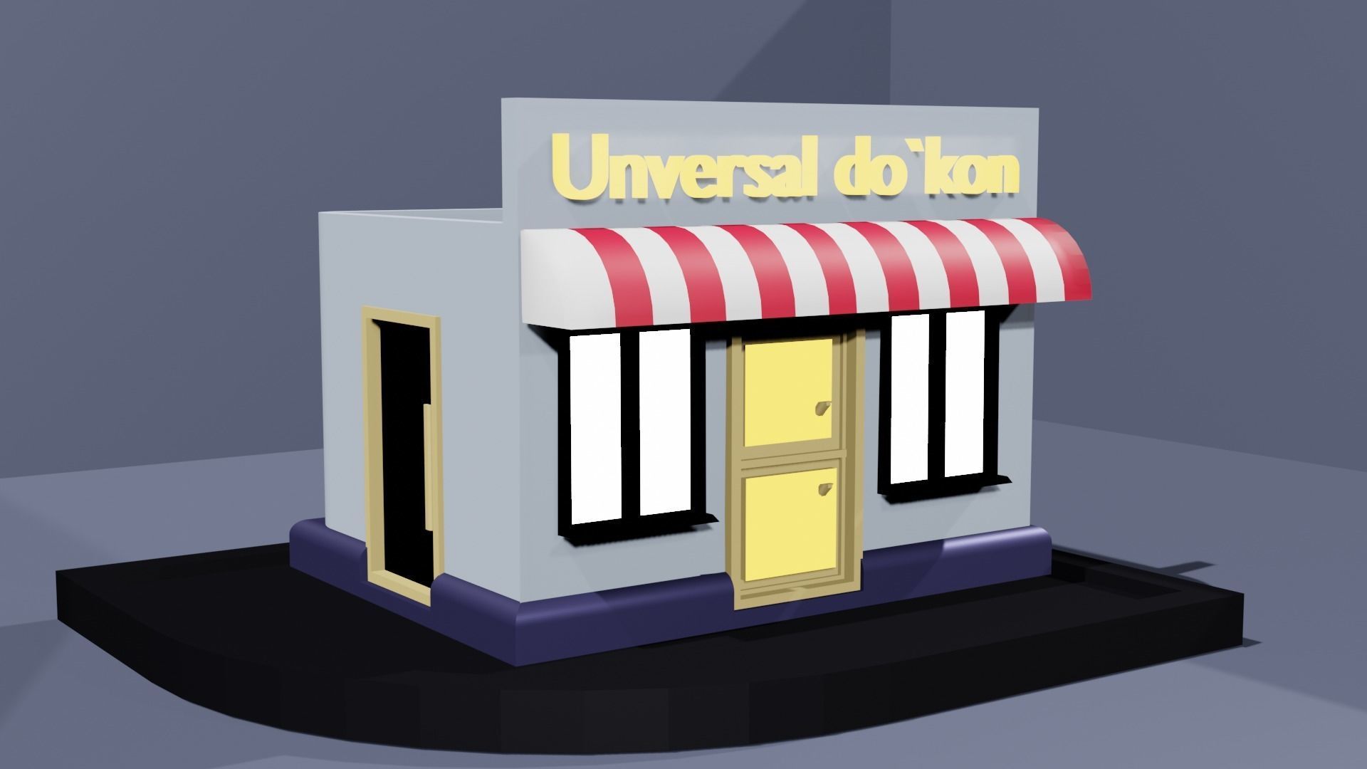 Shop market 3D model_1
