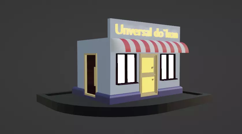 Shop market 3D model_0
