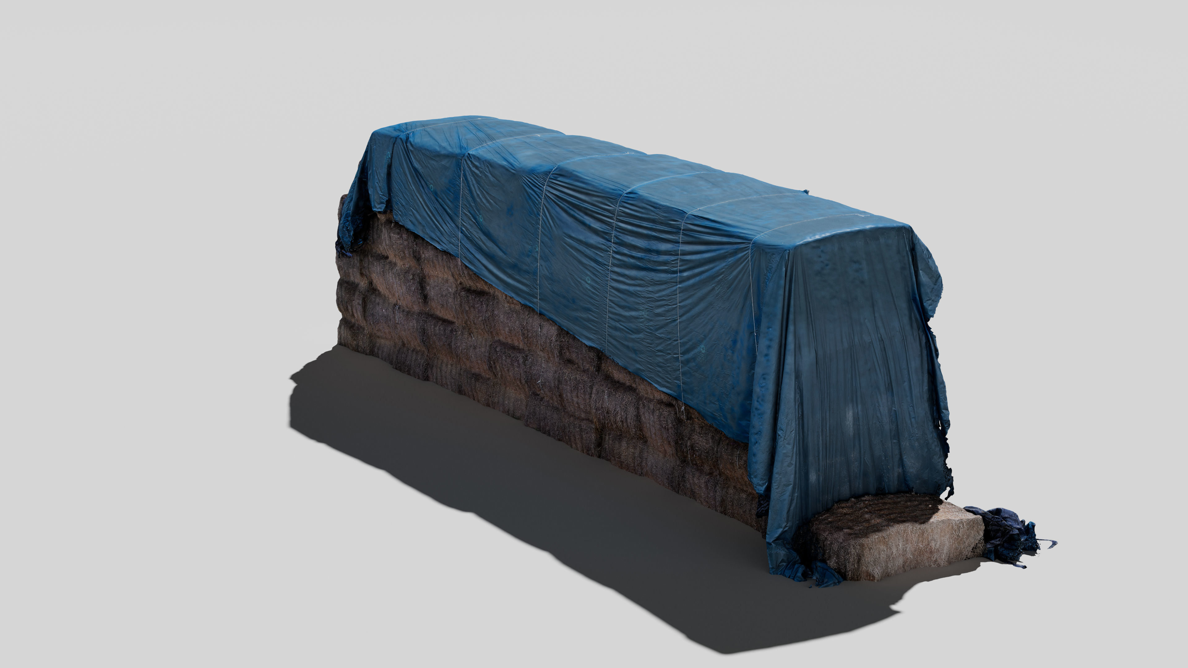 Hay Bale Stack - Photogrammetry Low-poly 3D model_4