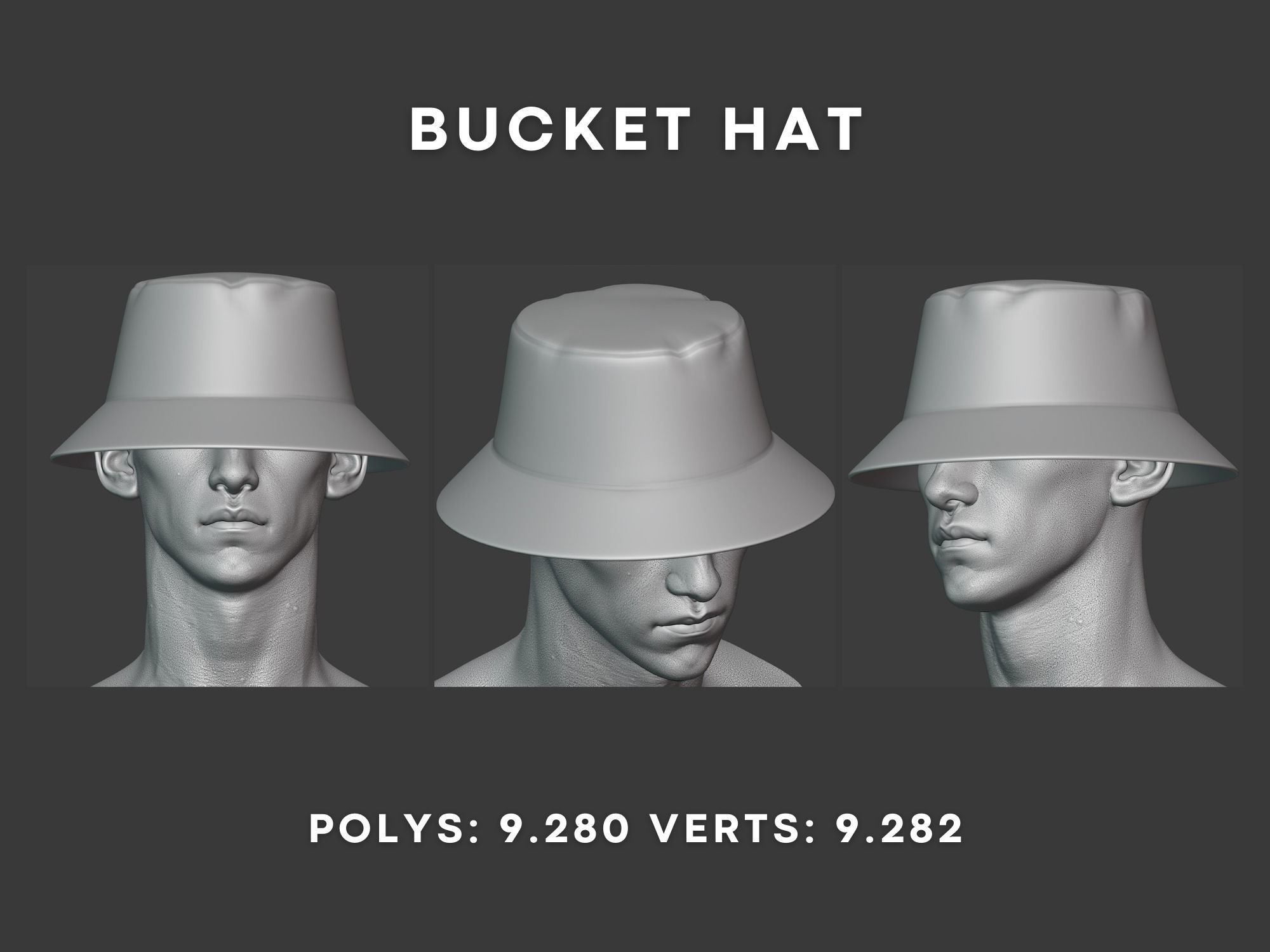 Bucket Hat - PBR 4K  3D Model Collection_1