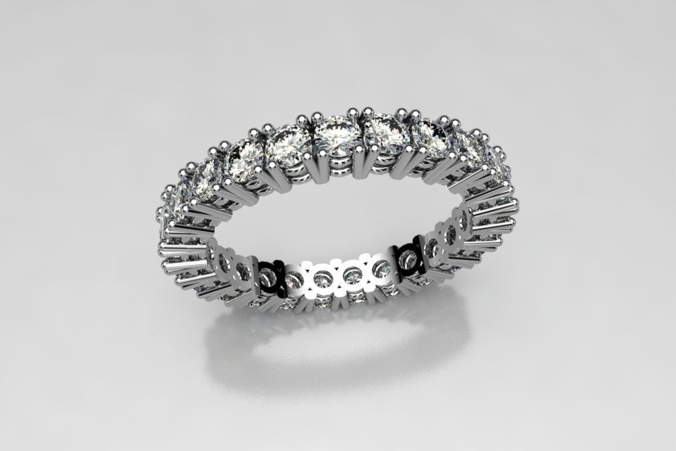 Wedding ring 3D print model_2