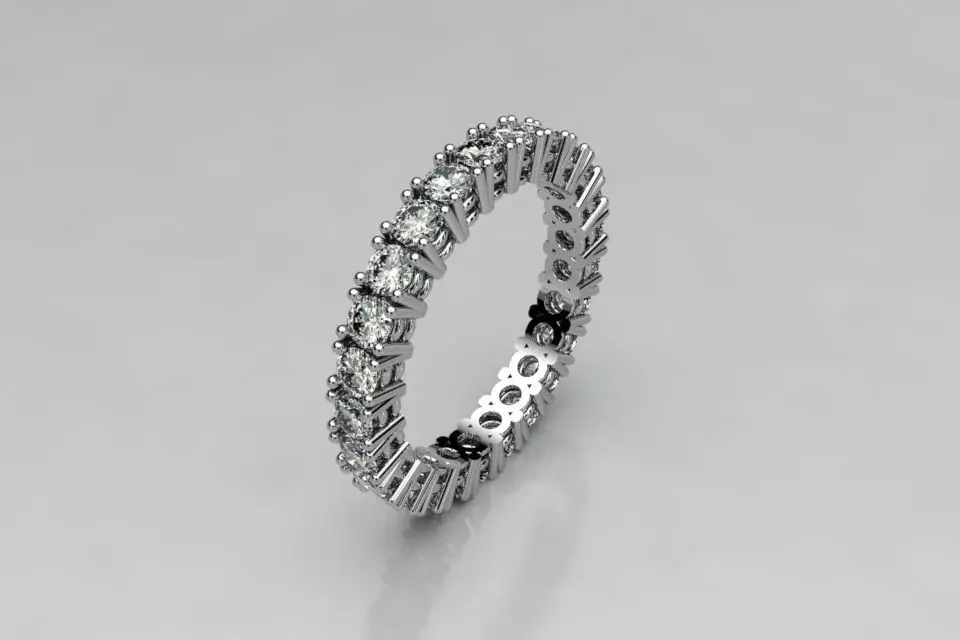 Wedding ring 3D print model_0