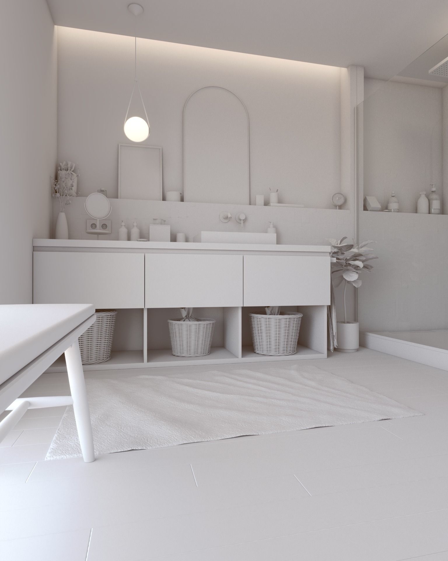 Nice Cozy Bathroom No1 3D model_19