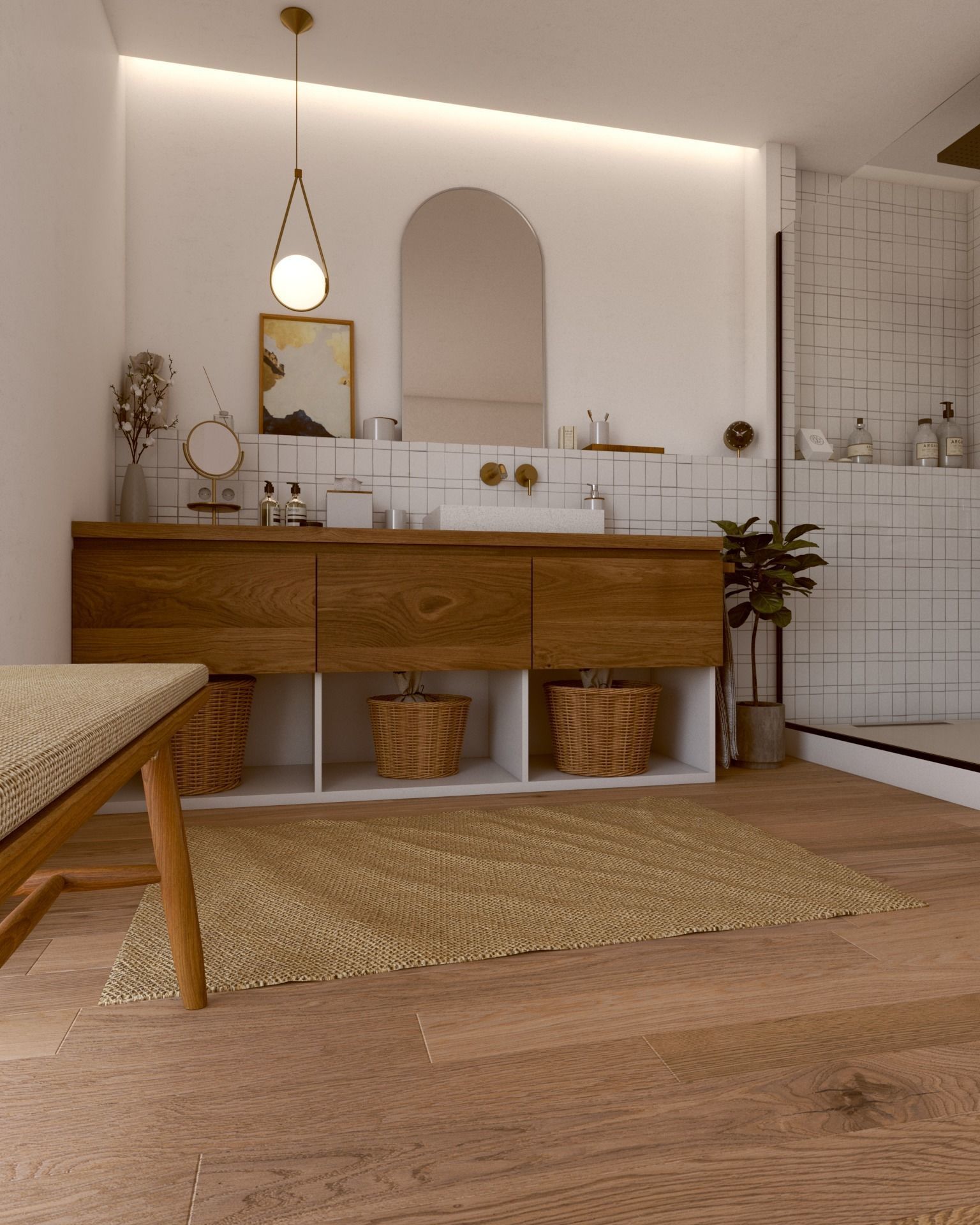 Nice Cozy Bathroom No1 3D model_8
