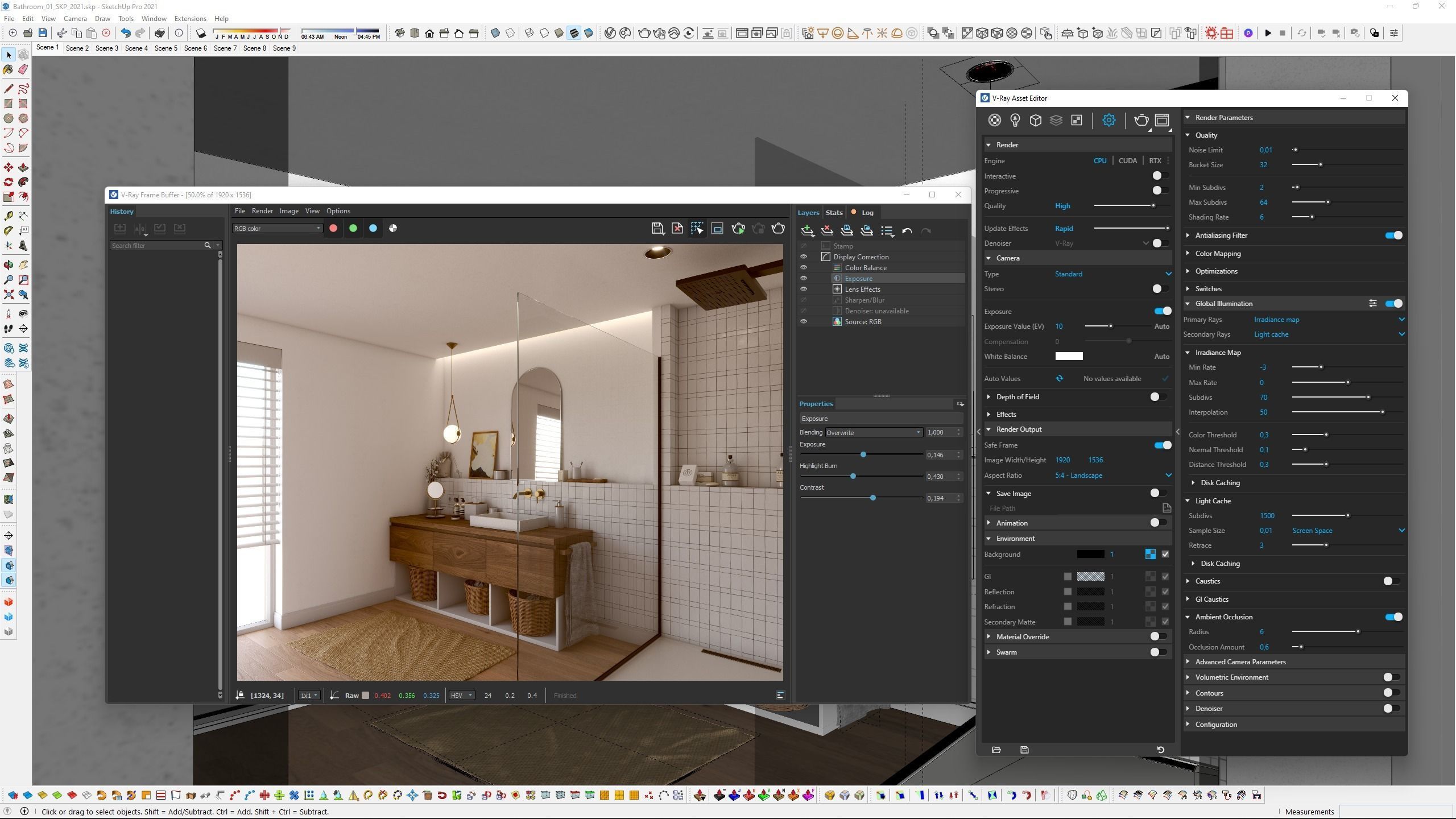 Nice Cozy Bathroom No1 3D model_10