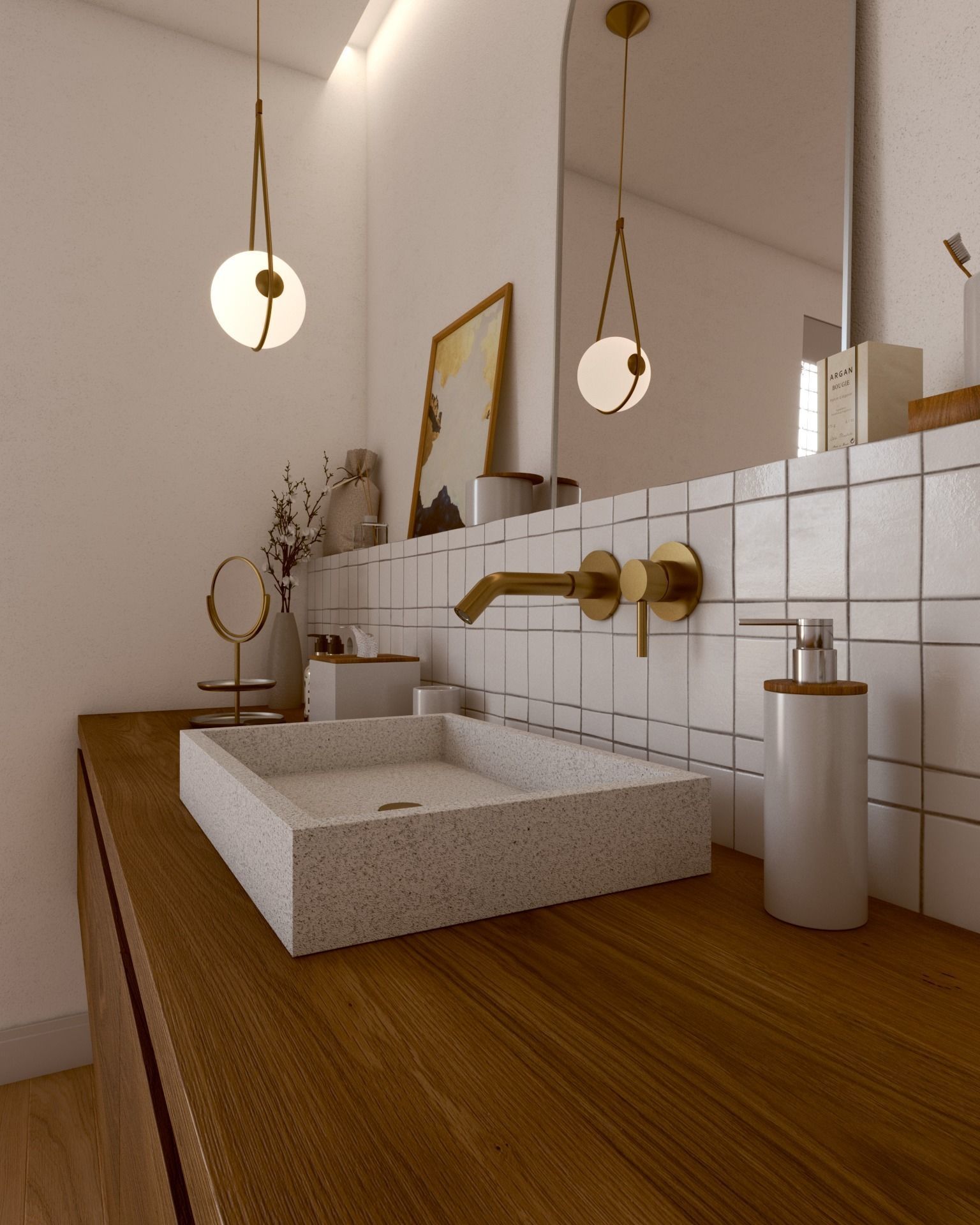 Nice Cozy Bathroom No1 3D model_7
