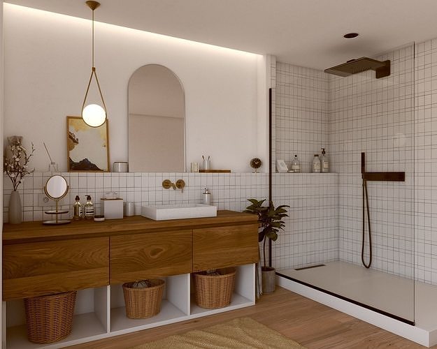 Nice Cozy Bathroom No1 3D model