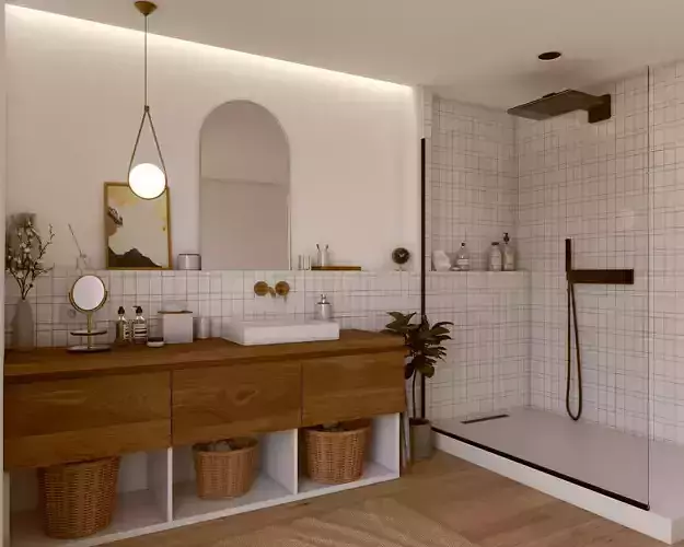 Nice Cozy Bathroom No1 3D model