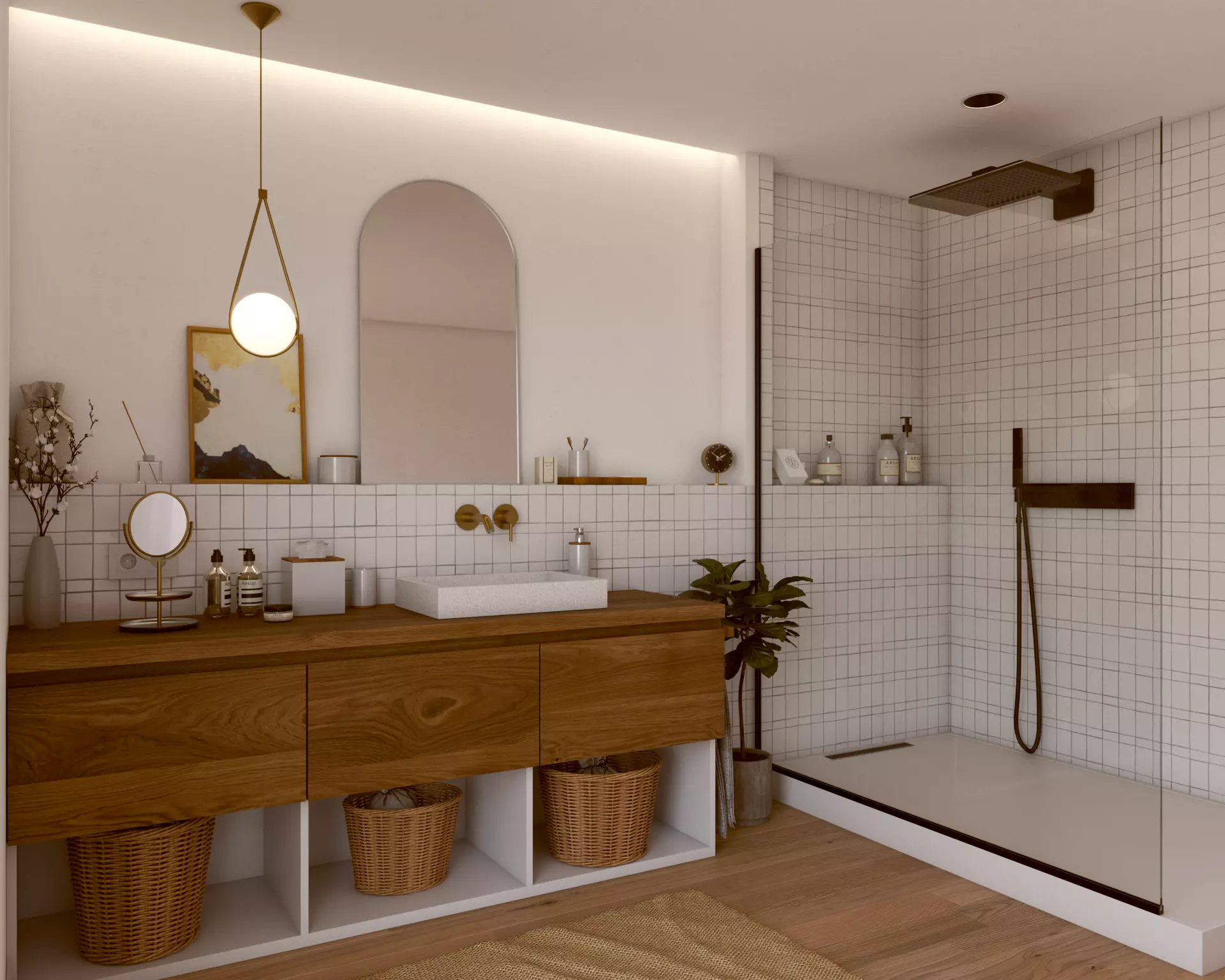 Nice Cozy Bathroom No1 3D model_0