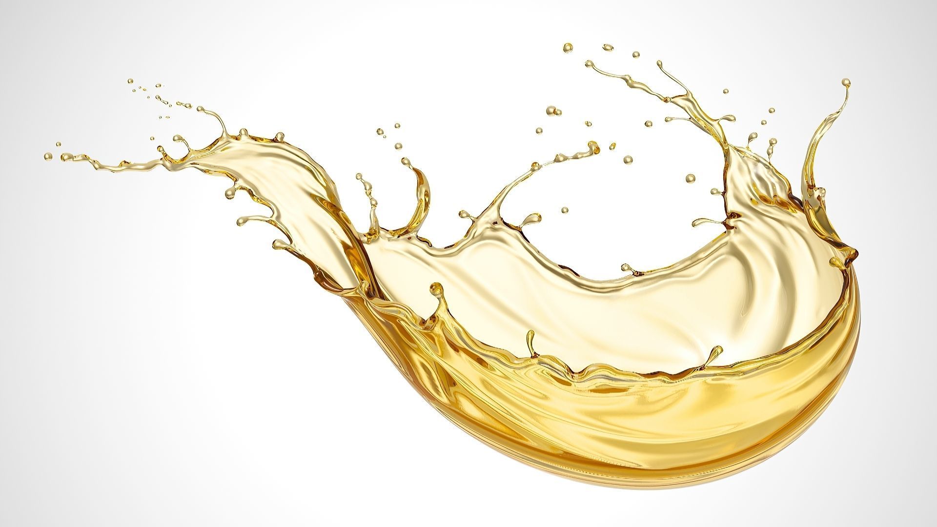 blue water liquid splash 3D model_2