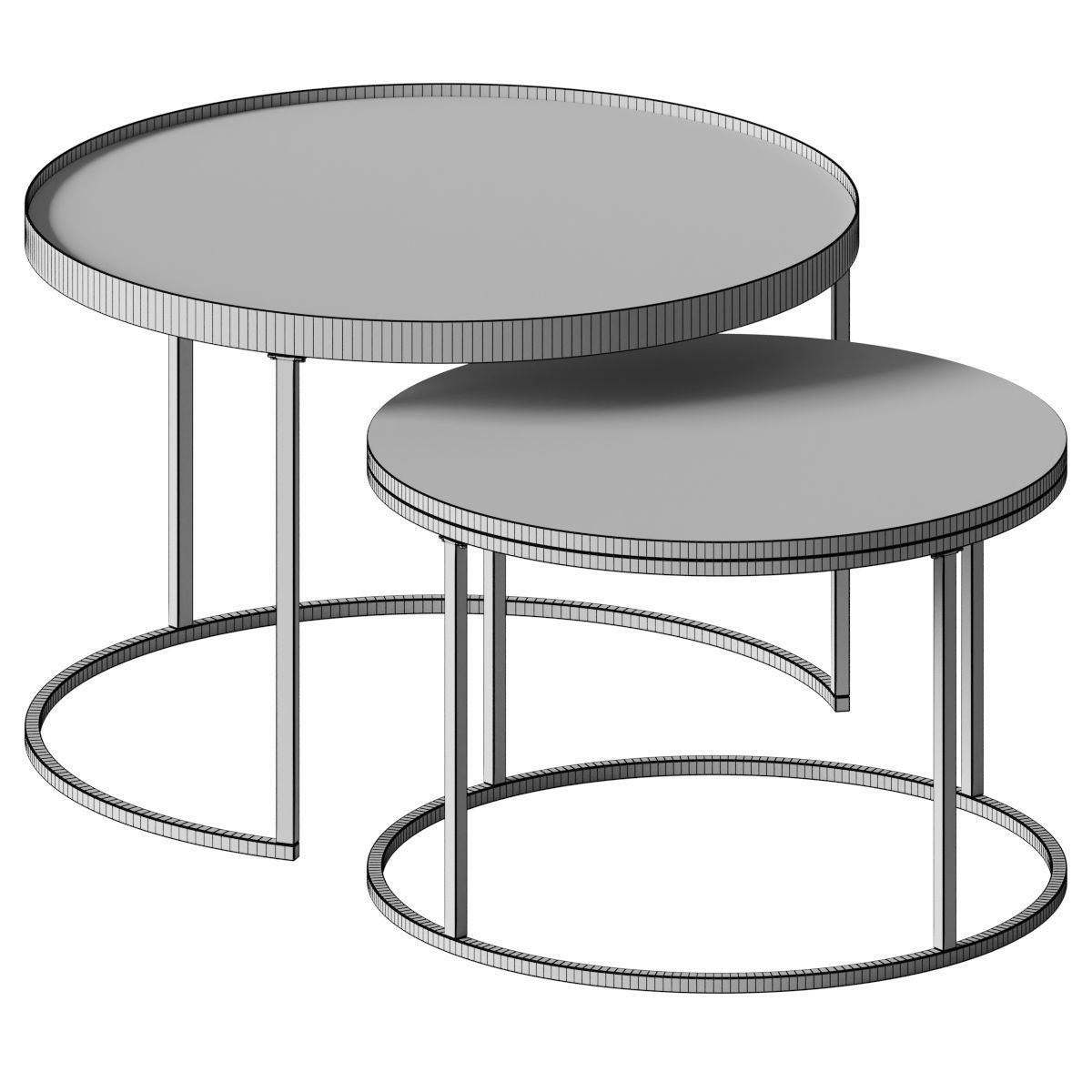 Walker Edison - Round Coffee Tables 3D model_1