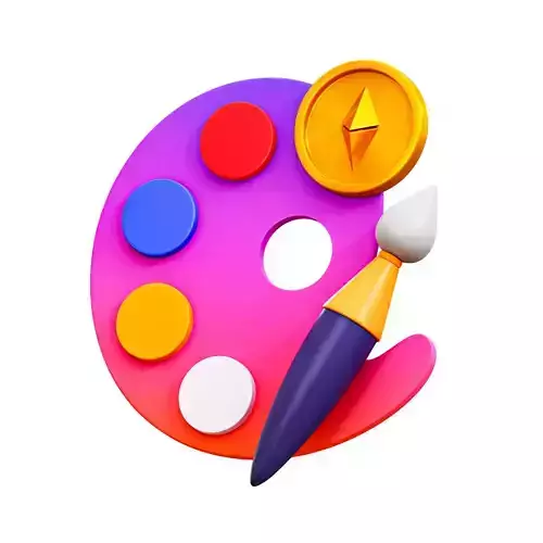 NFT Color Paint Low-poly 3D model