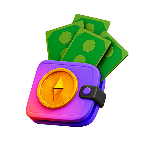 NFT Wallet Low-poly 3D model