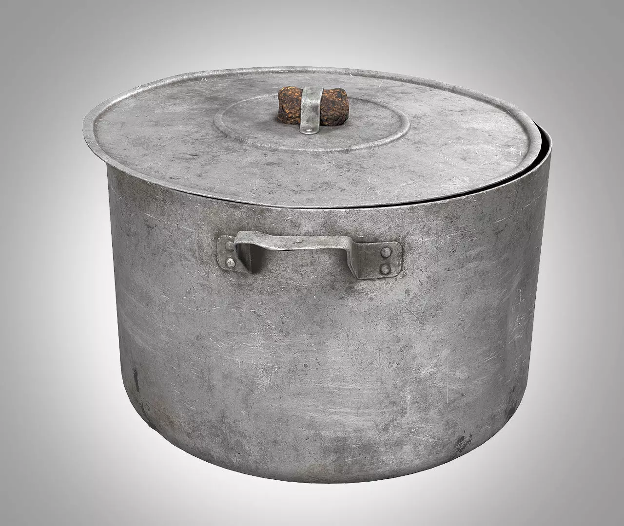 Kitchen pot  Low-poly 3D model_0