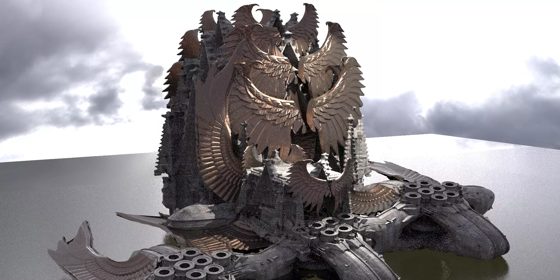 Floating Angel monolith Sci-fi Hive 23 3D model