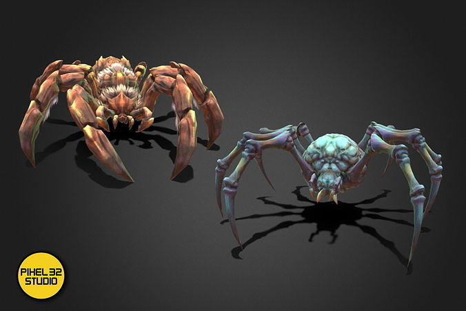Fantasy Creature - Battle Spider Low-poly 3D model