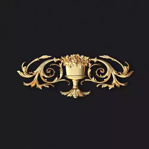 dekor golden ornate vase