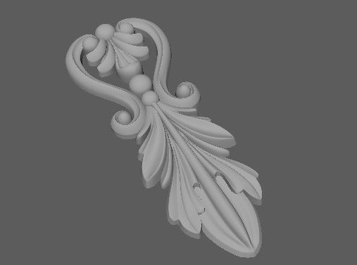 dekor gold ornament 3D model_2