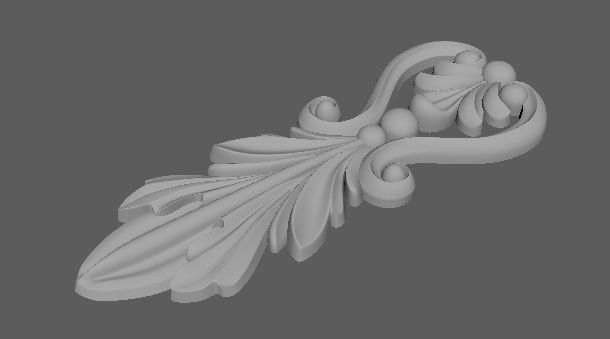 dekor gold ornament 3D model_1