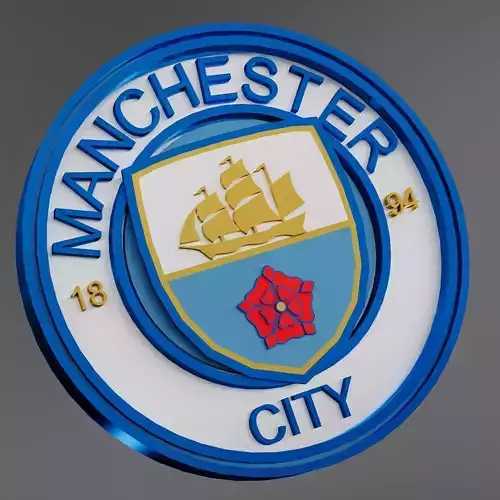 manchester city logo 3D print model