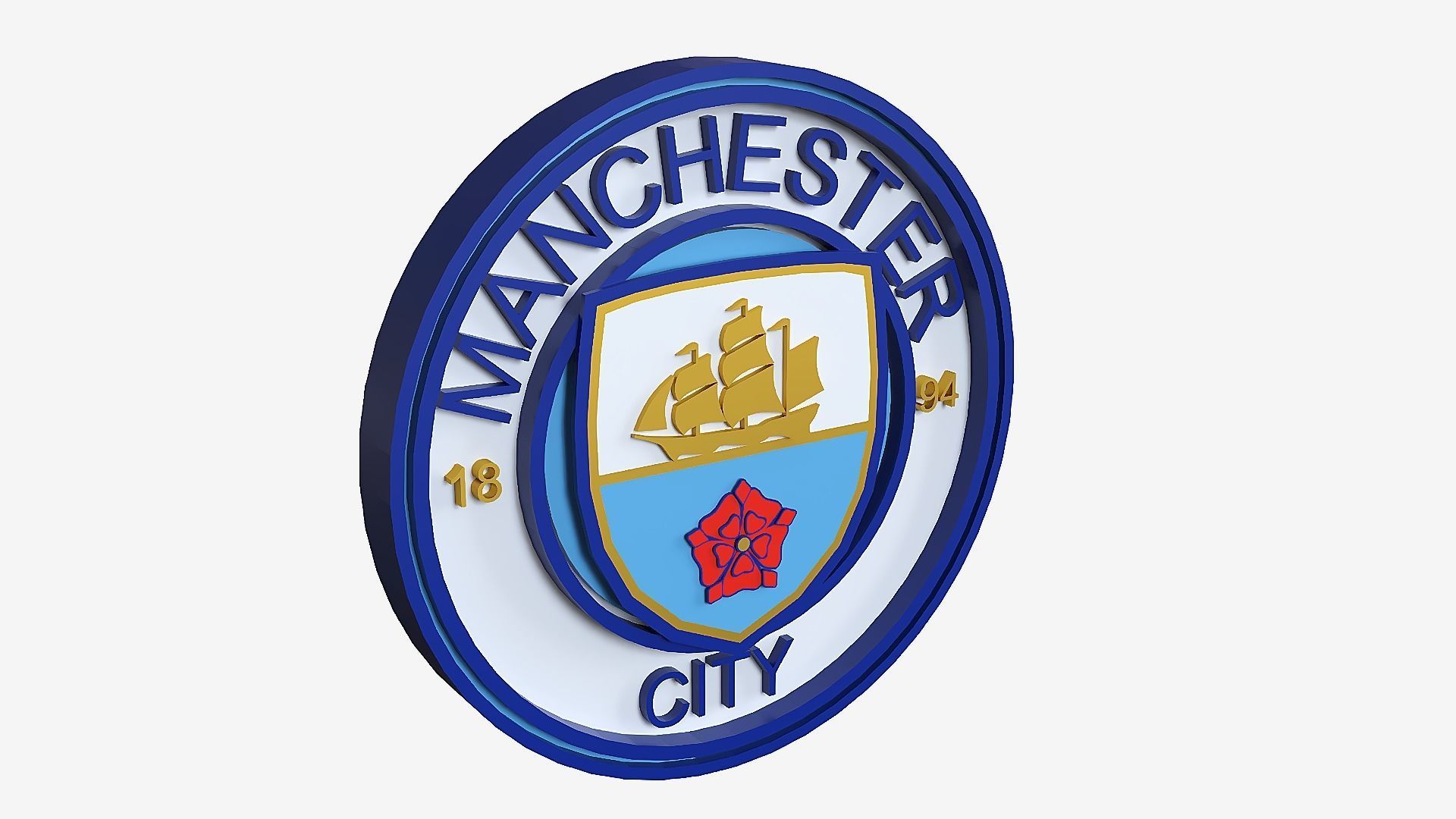 manchester city logo 3D print model_5