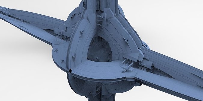 Floating Angel monolith Sci-fi Space Mass relay 3 3D model