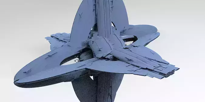 Floating Angel monolith Sci-fi Space Relay systems