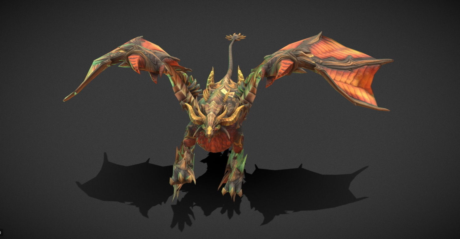 Fantasy Creature - Combat Griffon Low-poly 3D model_13
