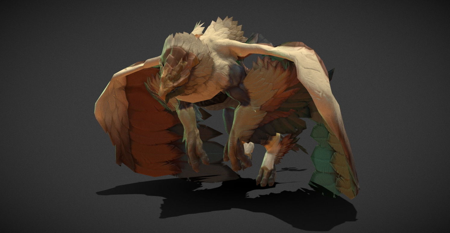 Fantasy Creature - Combat Griffon Low-poly 3D model_23