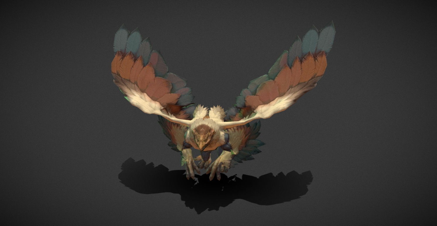 Fantasy Creature - Combat Griffon Low-poly 3D model_29