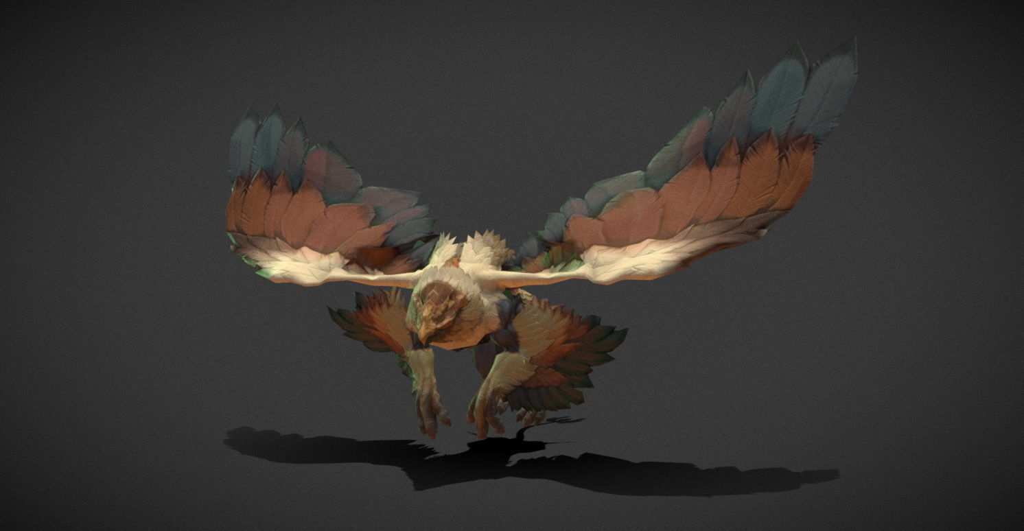 Fantasy Creature - Combat Griffon Low-poly 3D model_33
