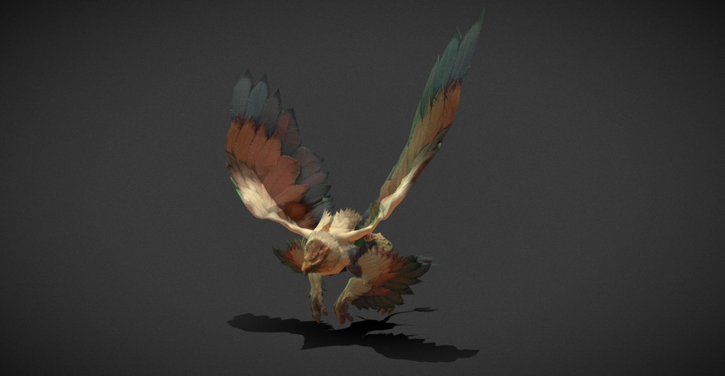 Fantasy Creature - Combat Griffon Low-poly 3D model_35