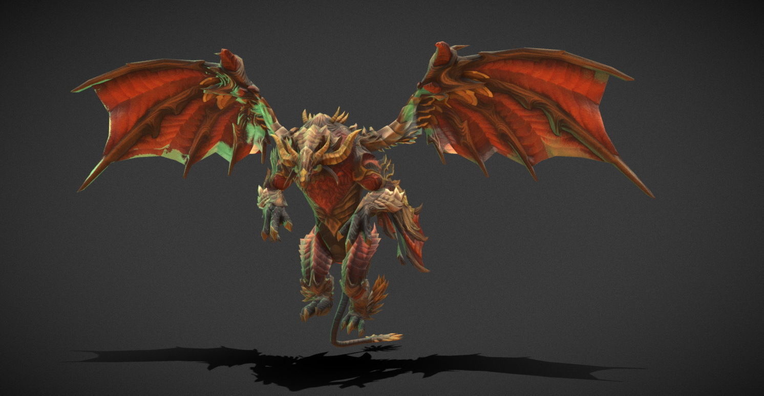 Fantasy Creature - Combat Griffon Low-poly 3D model_8