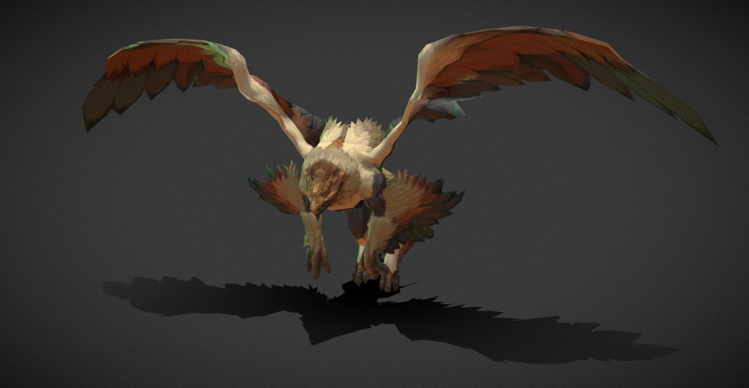 Fantasy Creature - Combat Griffon Low-poly 3D model_25
