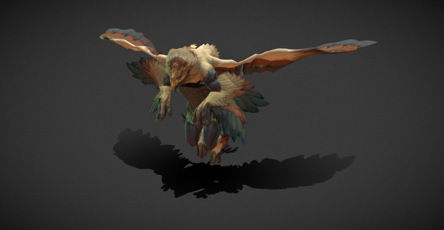 Fantasy Creature - Combat Griffon Low-poly 3D model_15