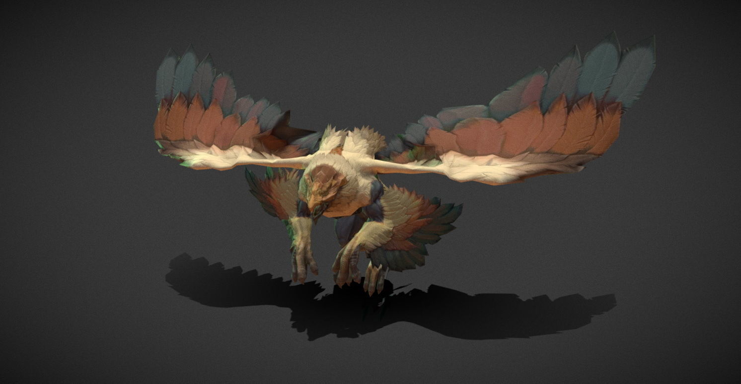 Fantasy Creature - Combat Griffon Low-poly 3D model_26
