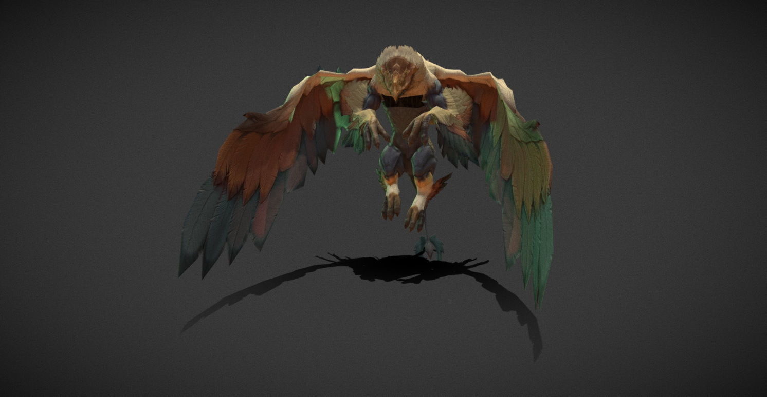 Fantasy Creature - Combat Griffon Low-poly 3D model_31