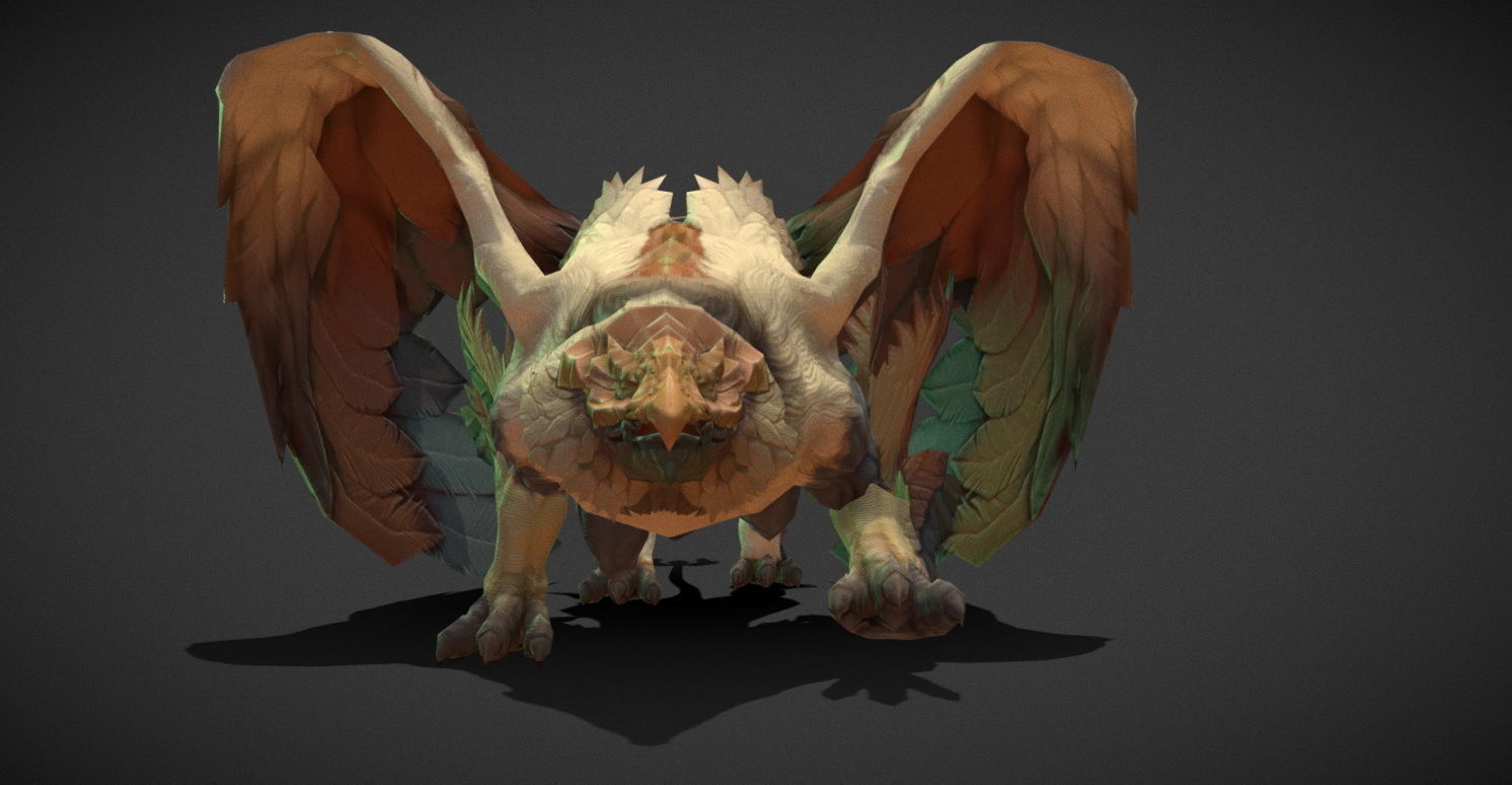 Fantasy Creature - Combat Griffon Low-poly 3D model_19