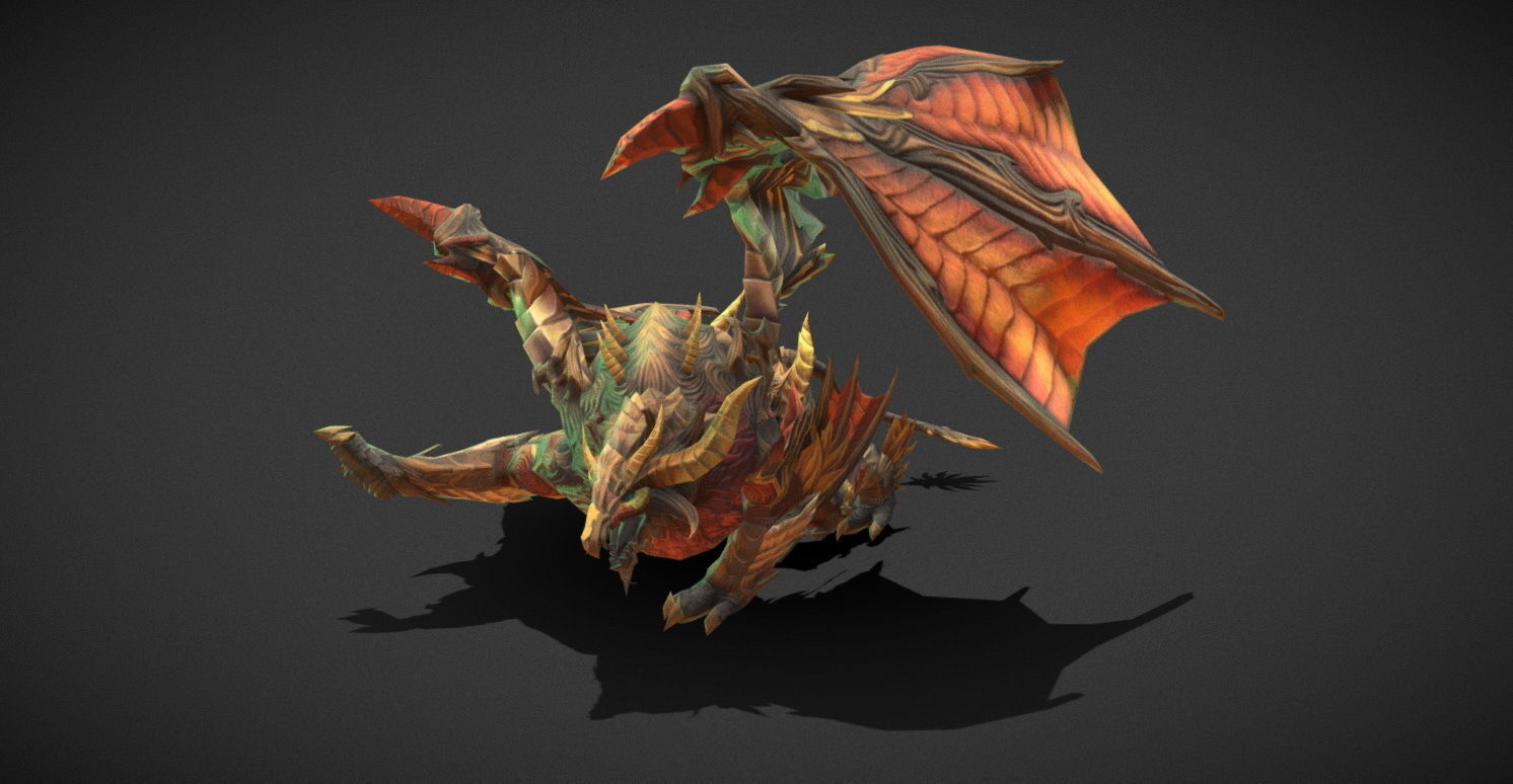 Fantasy Creature - Combat Griffon Low-poly 3D model_3