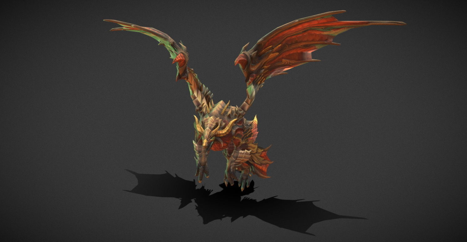 Fantasy Creature - Combat Griffon Low-poly 3D model_30