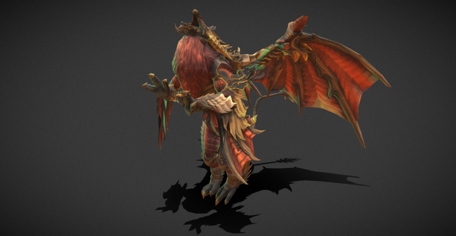 Fantasy Creature - Combat Griffon Low-poly 3D model_9